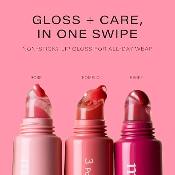 Melixir HYDRATING LIP GLOSS WITH COLLAGEN, SHEER SOFT PINK TINT, MOISTURIZING DAILY LIP BALM FOR INSTANT SHINE, VEGAN LIP TREATMENT, FOR DRY LIPS, CRUELTY-FREE, KOREAN SKINCARE  2 ROSE (0.5OZ/15G) - Image 2